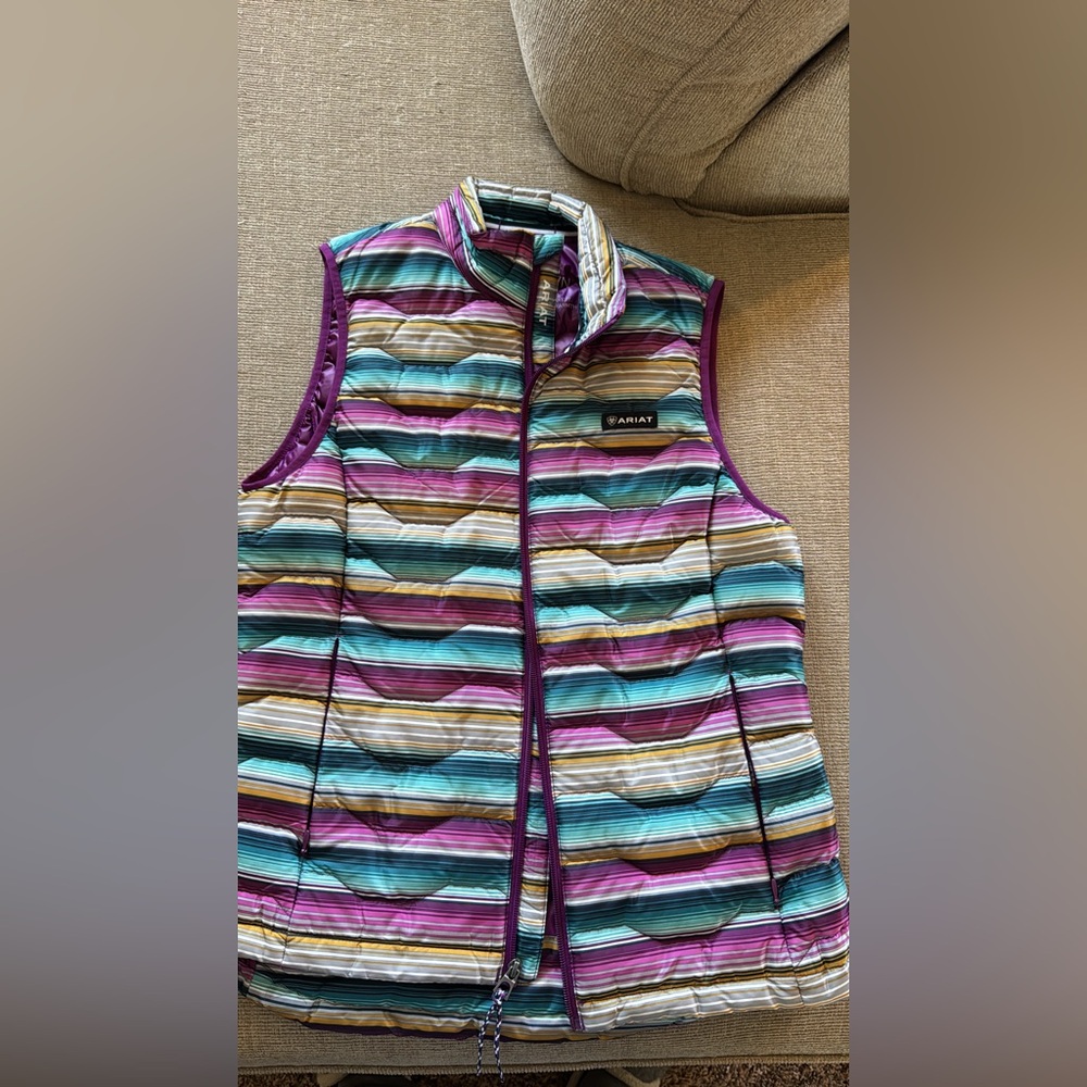 Ariat Down Multicolor Striped Vest
